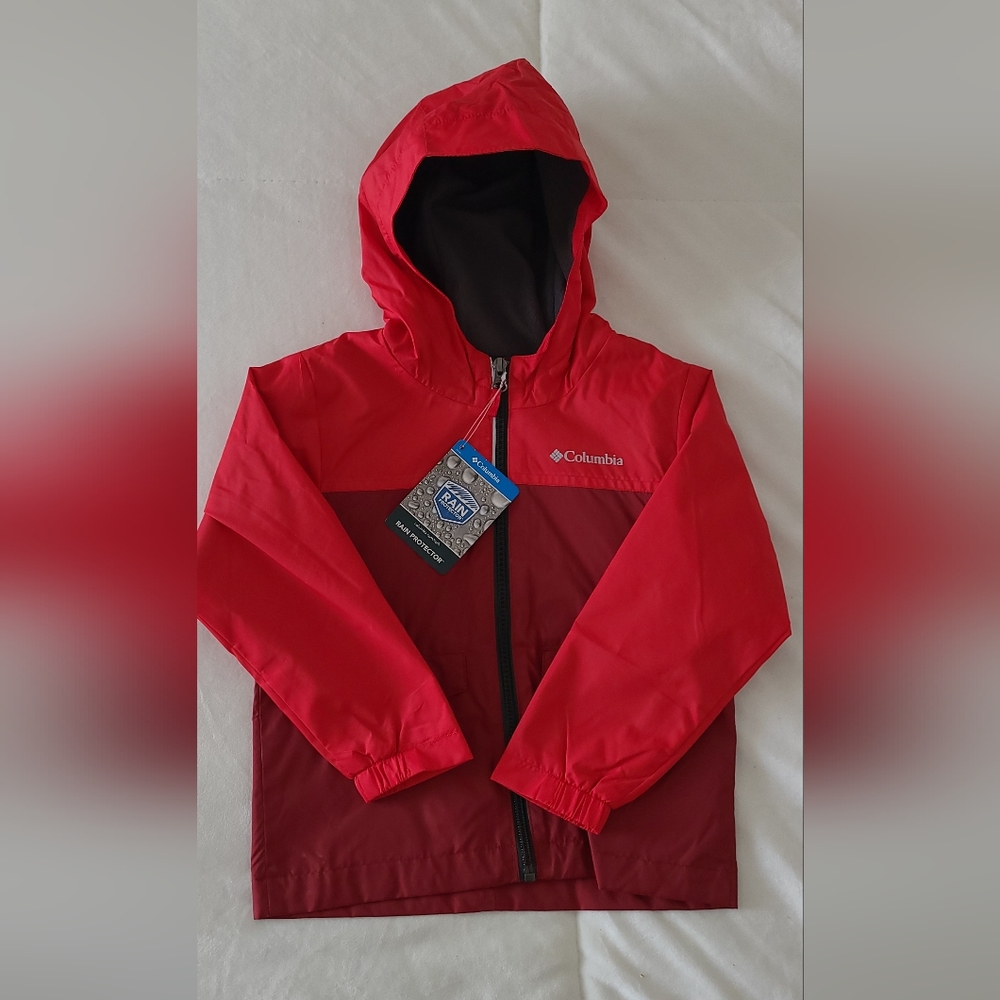 NWT! Columbia "Rain-Zilla" Boys 4T Youth Jacket in Red!